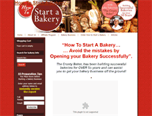 Tablet Screenshot of how-to-start-a-bakery.com